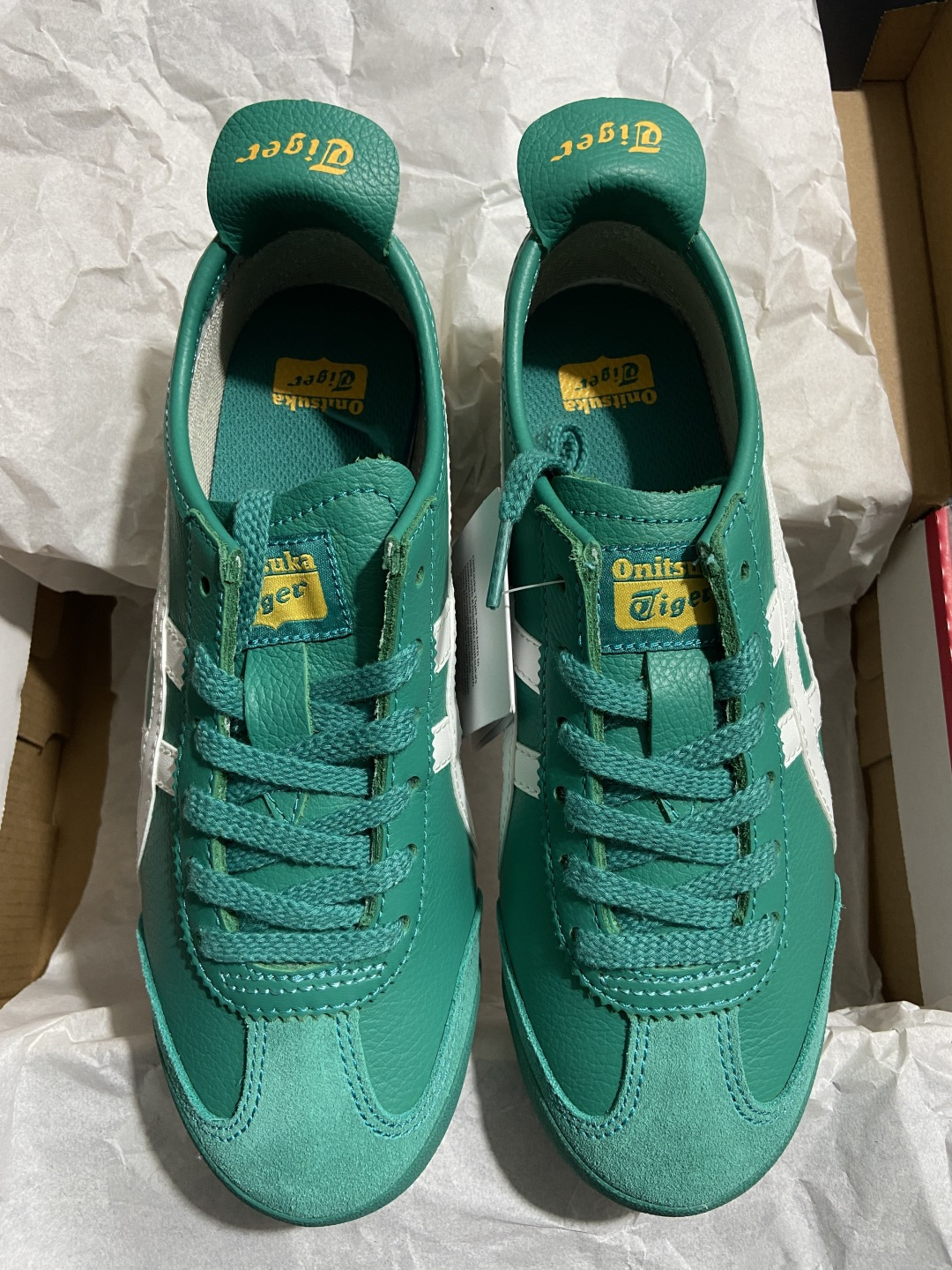 【平台版】Onitsuka Tiger Mexico 66 亚瑟士鬼冢虎复古经典板鞋 绿白1183B77