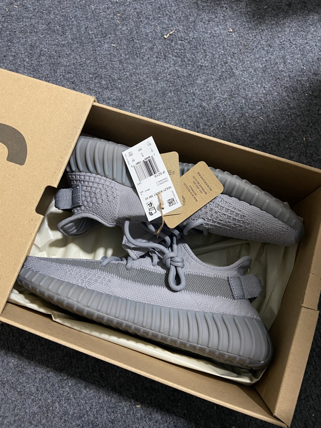 Yeezy烟灰 鞋码36-48 纯原版出品-Yeezy350 V2 烟灰色 IF3219 YZ014