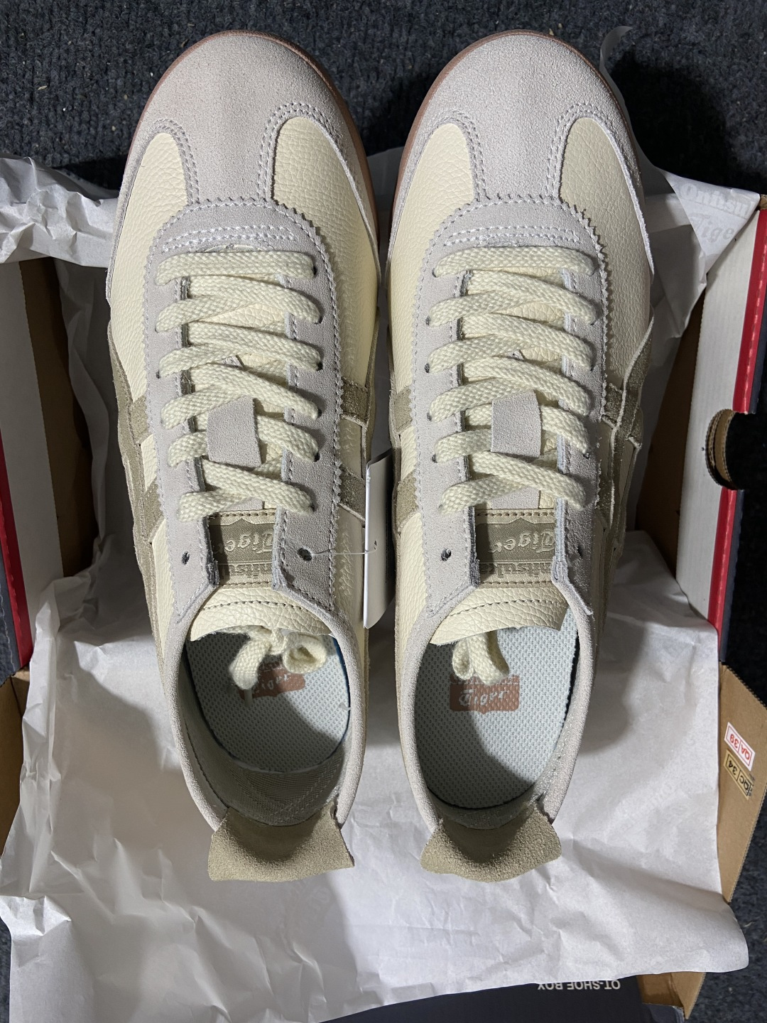 【平台版】Onitsuka Tiger Mexico 66 亚瑟士鬼冢虎复古经典板鞋米色 1183C07