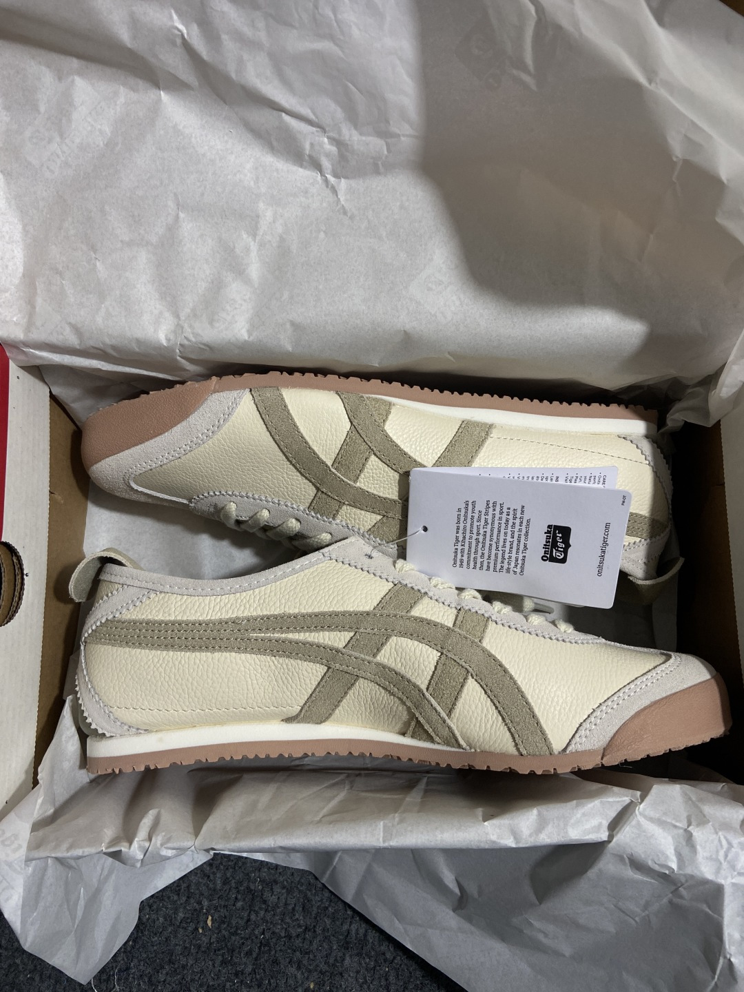 【平台版】Onitsuka Tiger Mexico 66 亚瑟士鬼冢虎复古经典板鞋米色 1183C07
