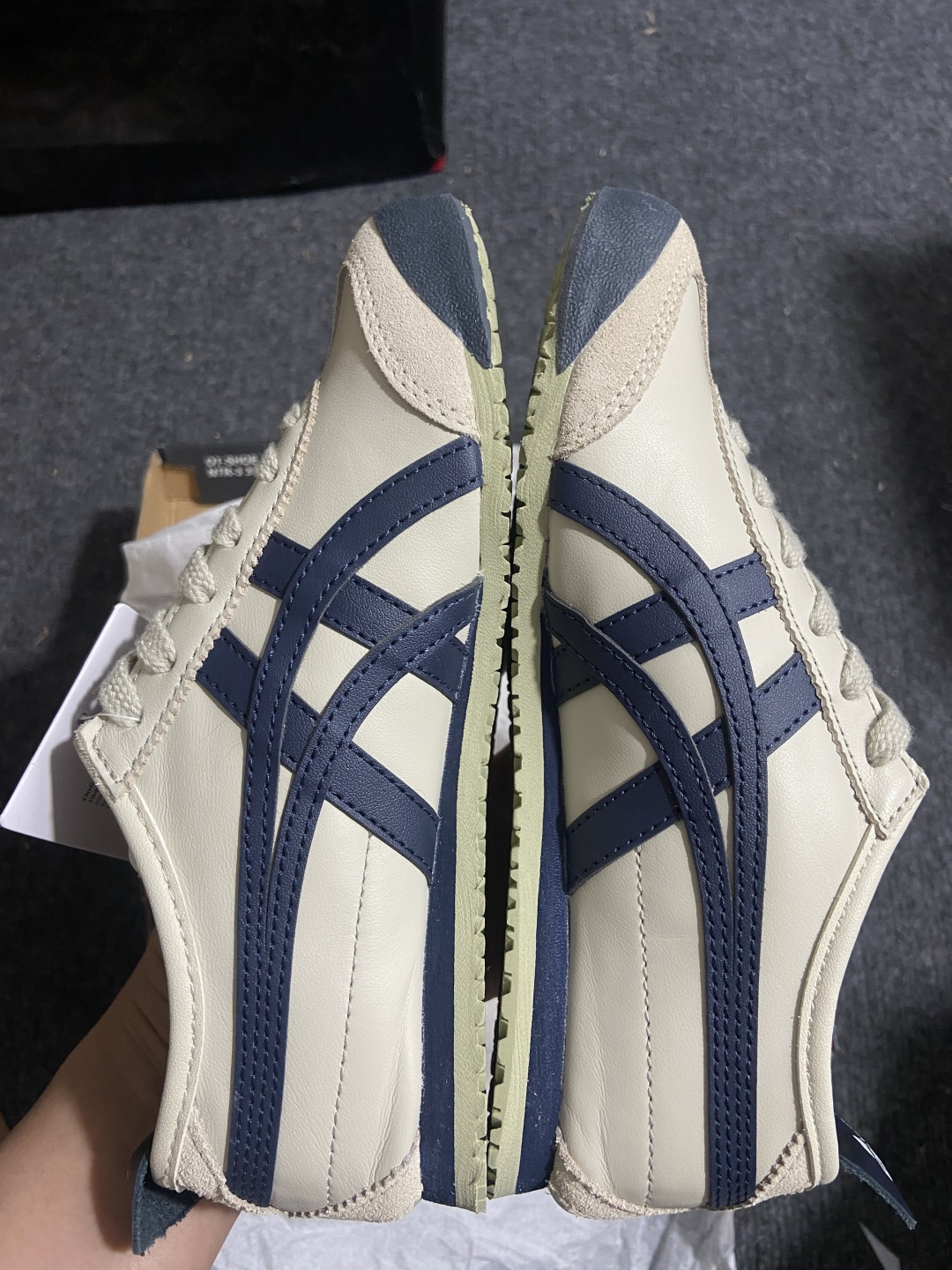 PK版出货！顶级头层，最强品质！鬼冢虎 米藏青ASICS Tiger Mexico 66 牛皮鬼冢虎 D