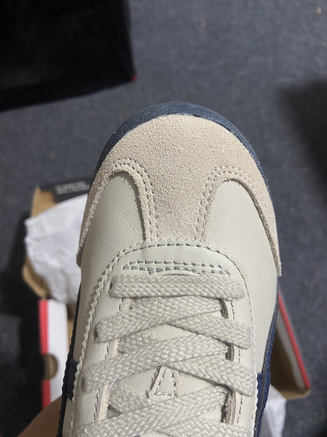 PK版出货！顶级头层，最强品质！鬼冢虎 米藏青ASICS Tiger Mexico 66 牛皮鬼冢虎 D
