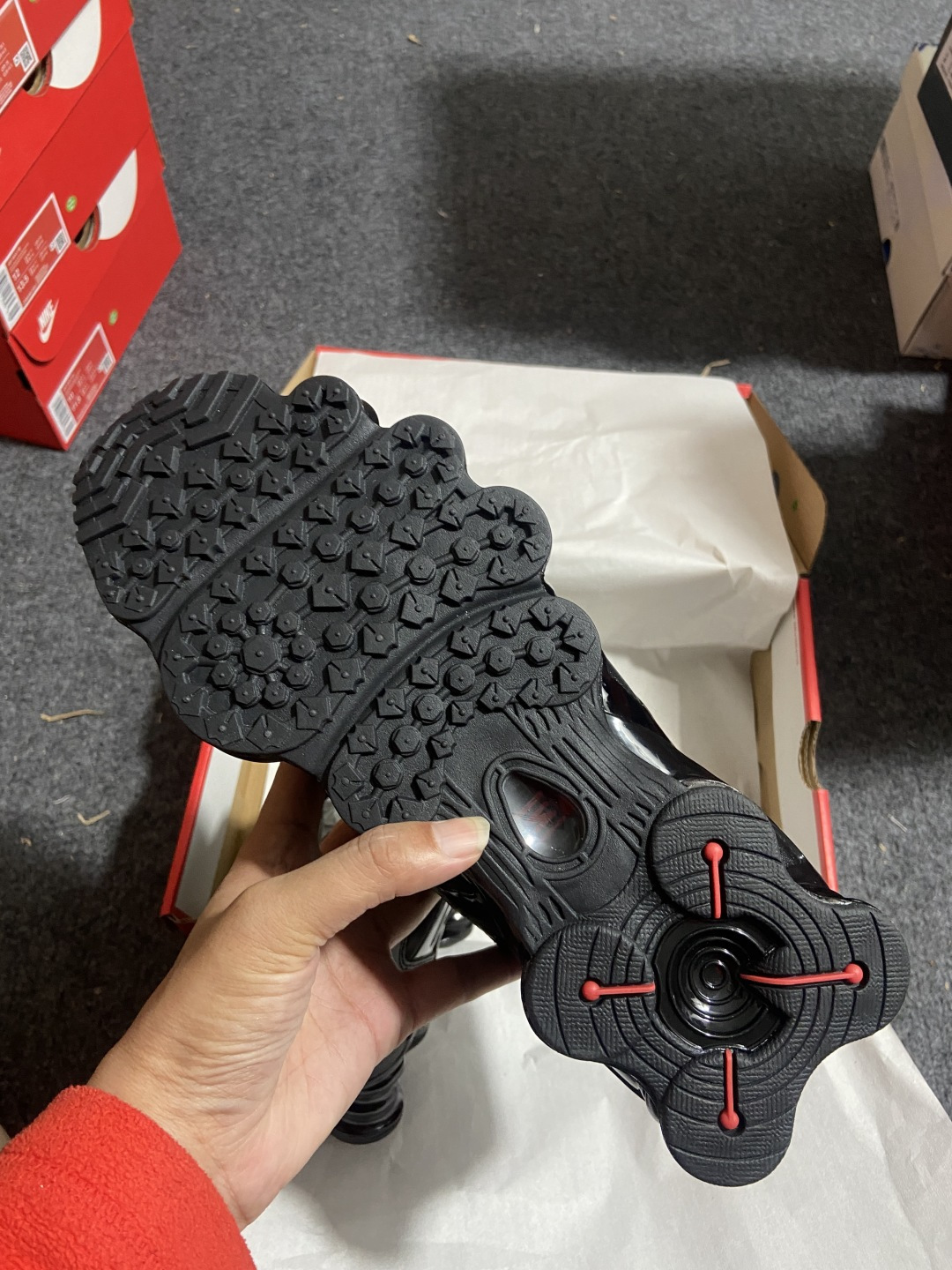 Mam 尺码:39-47.5纯原版出品-NK Shox TL 黑蓝 防滑舒适 低帮 休闲气柱跑步鞋 AR
