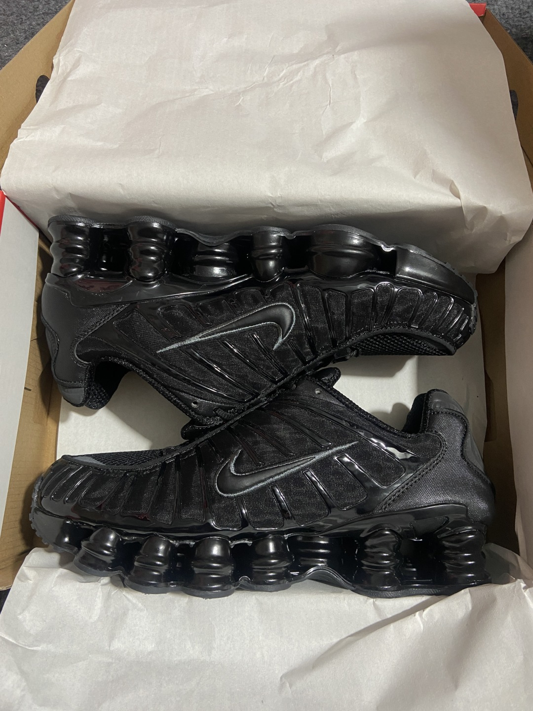 Mam 尺码:39-47.5纯原版出品-NK Shox TL 黑蓝 防滑舒适 低帮 休闲气柱跑步鞋 AR