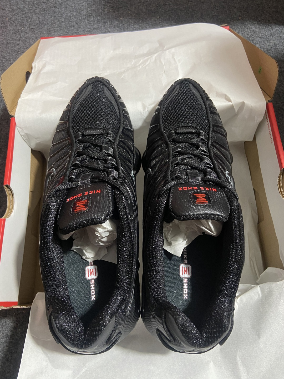 Mam 尺码:39-47.5纯原版出品-NK Shox TL 黑蓝 防滑舒适 低帮 休闲气柱跑步鞋 AR