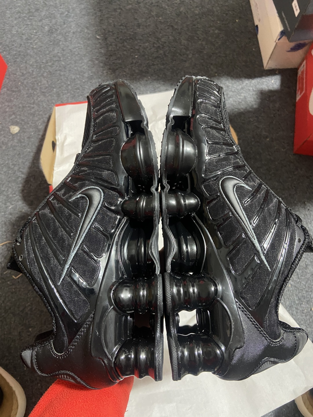 Mam 尺码:39-47.5纯原版出品-NK Shox TL 黑蓝 防滑舒适 低帮 休闲气柱跑步鞋 AR