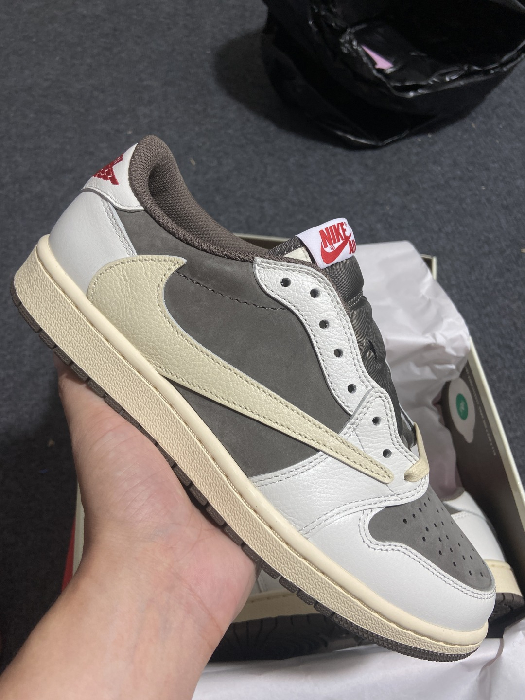 纯原 Travis Scott x Air Jordan 1 Reverse Mocha 联名倒钩摩卡棕