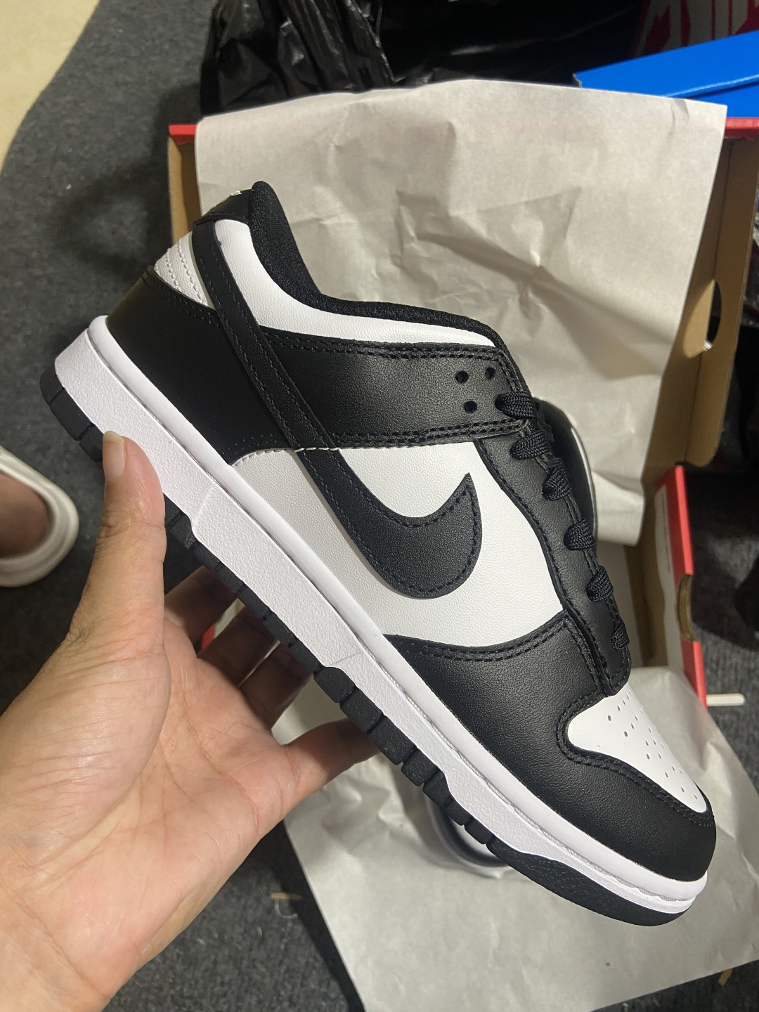 补货 Dunk 尺码:35.5-47.¥:400 纯原出品-Dunk Low Retro “Black” 黑白 熊猫 D
