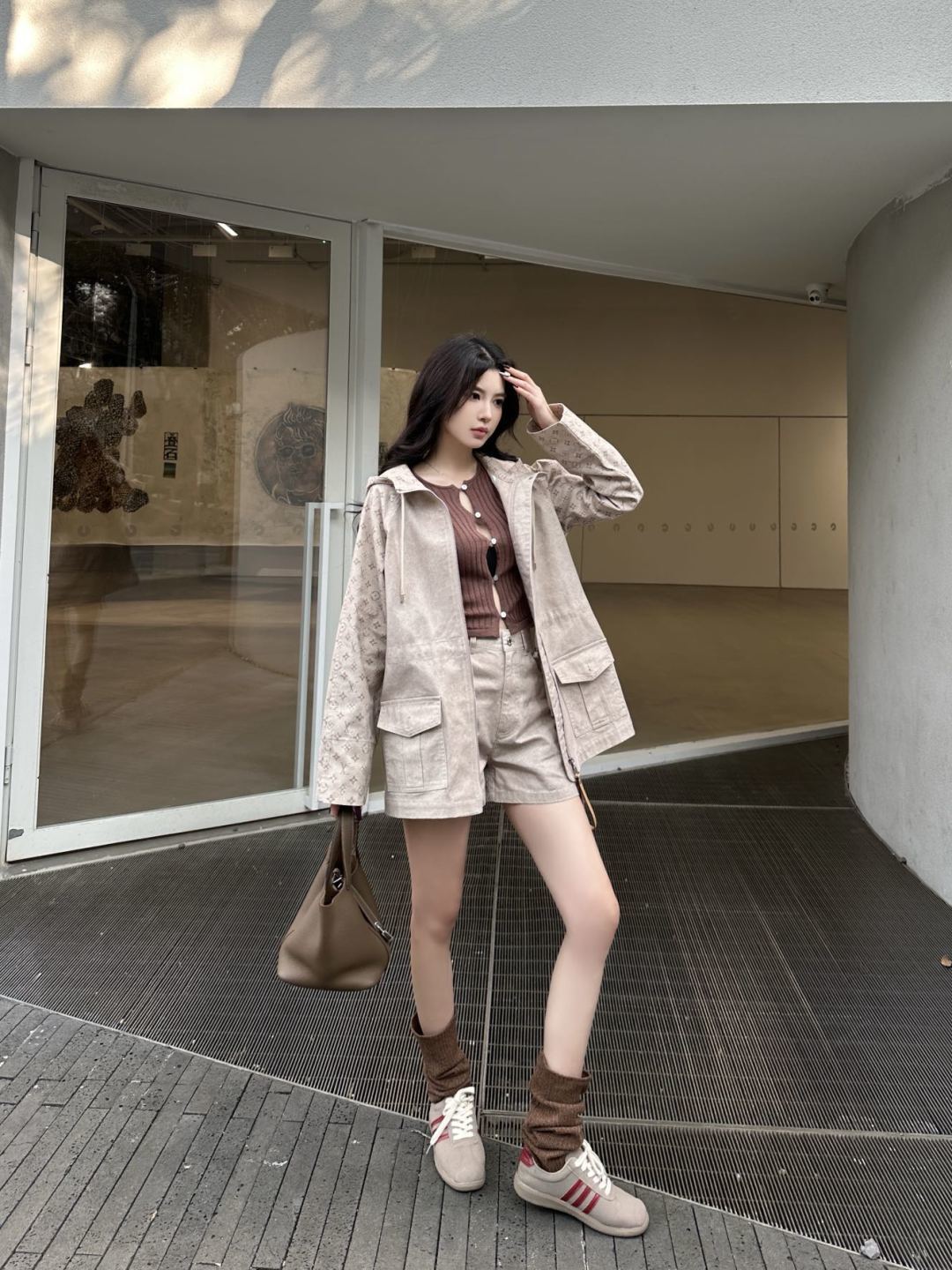 NO:298292,Jacket shorts model pictures, shorts, jackets & coats,alexander wang19860909外套短裤模特图,,shorts,jackets & coats,alexander wang,Women's clothing