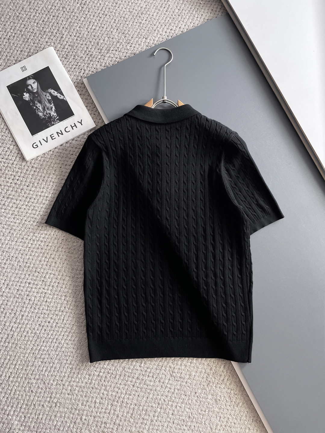 Polo Ralph Lauren Men's Black Cable-Knit Short-Sleeve Polo Shirt 10 cmp i1748623008958 1917 0 8