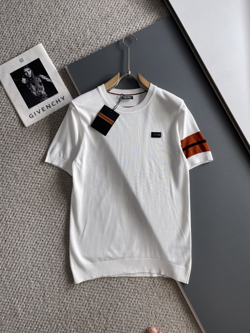 Zegna T-shirt en maille à manches courtes pour homme - Élégance Printemps 2025 1 Zegna T-shirt en maille à manches courtes pour homme - Élégance Printemps 2025