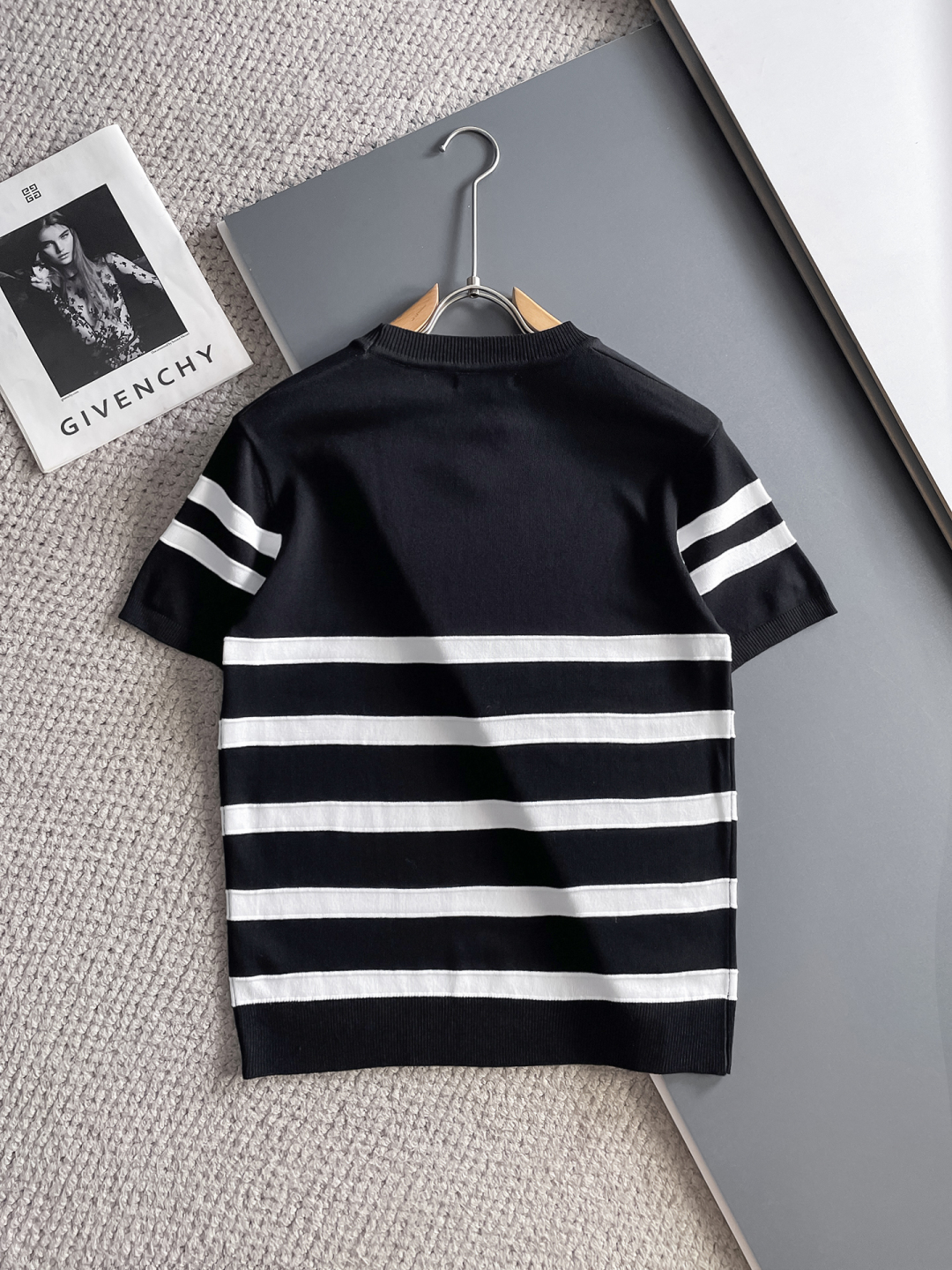 Prada Men's Striped Knit T-Shirt - Short Sleeve, Round Neck, Casual Fashion 10 cmp i1748623321087 1616 0 8