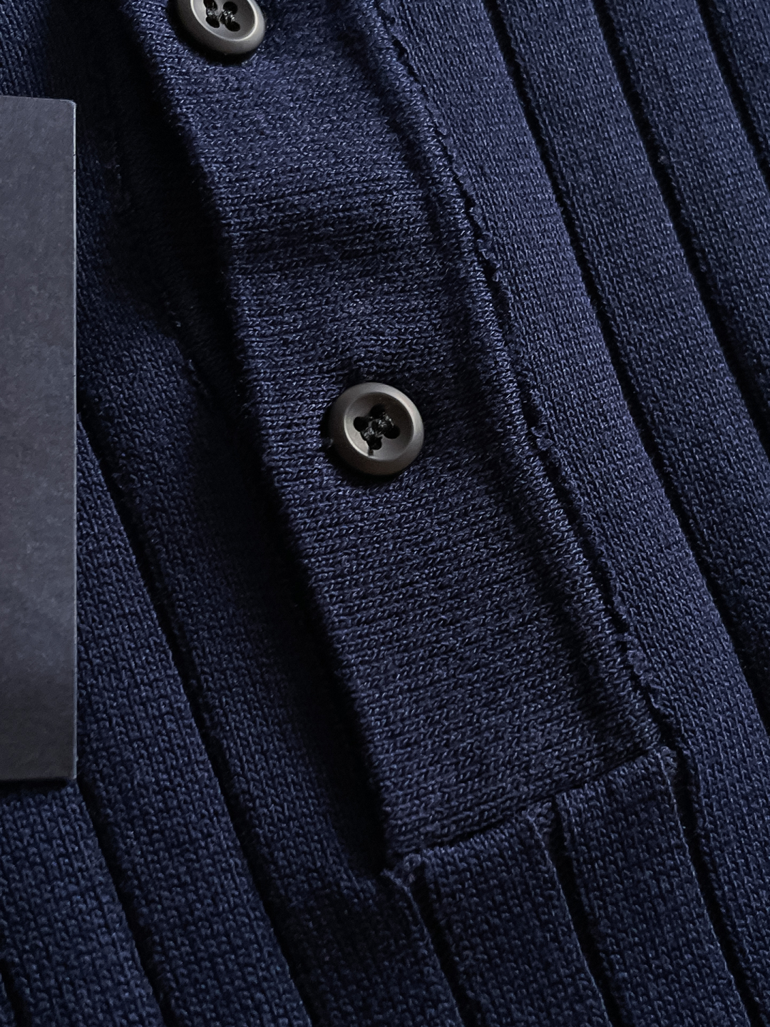 Prada Men's Navy Blue Knit Polo Shirt with White Trim - Contemporary Style 6 cmp i1748623458867 7658 0 4