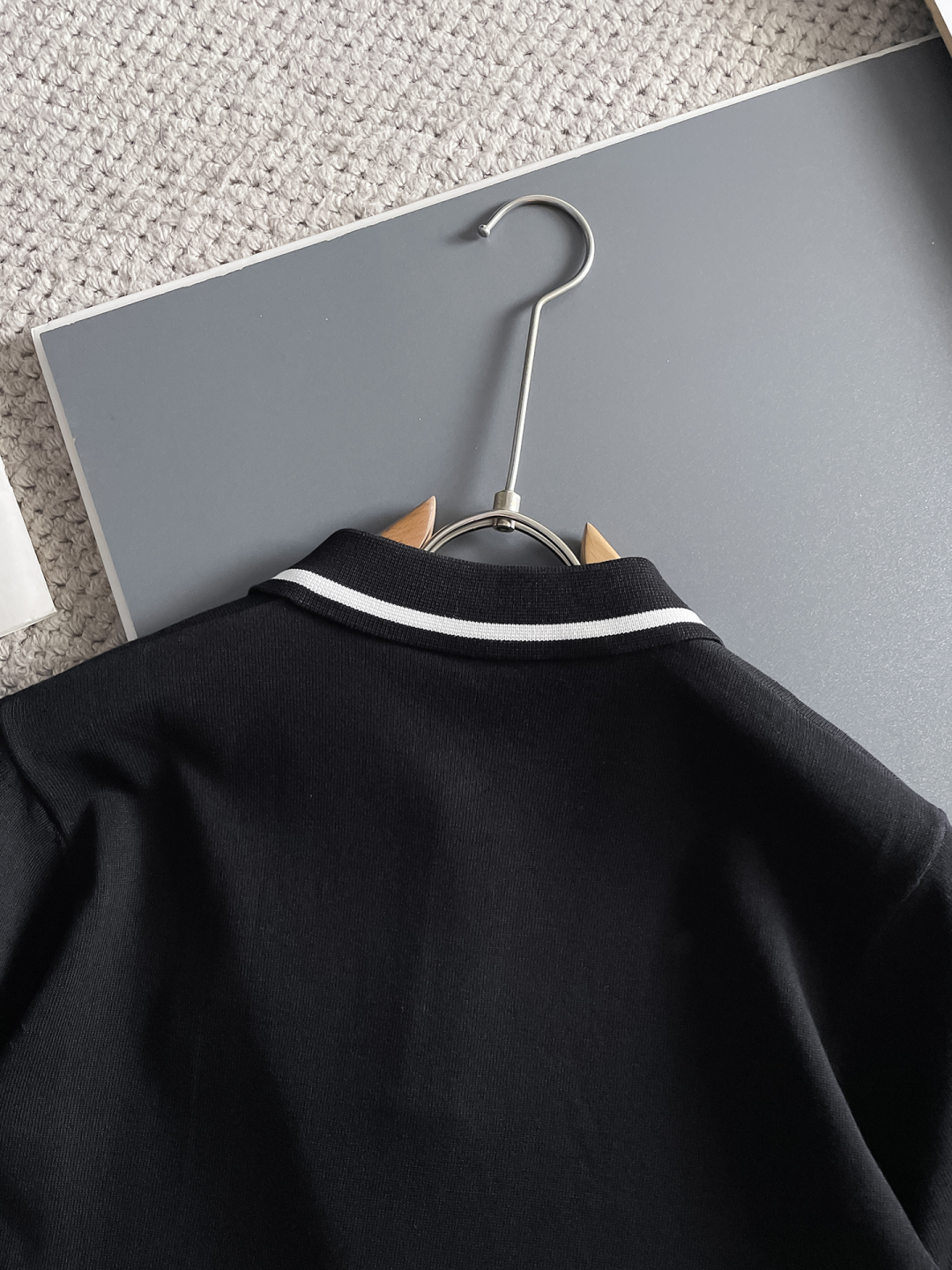 Fendi Men's Black Polo Shirt with White Trim - Modern and Stylish 9 cmp i1748623481339 339 0 7