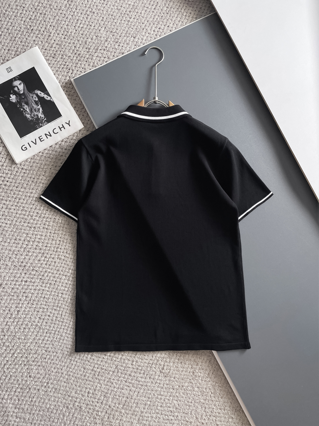 Fendi Men's Black Polo Shirt with White Trim - Modern and Stylish 10 cmp i1748623483089 90 0 8