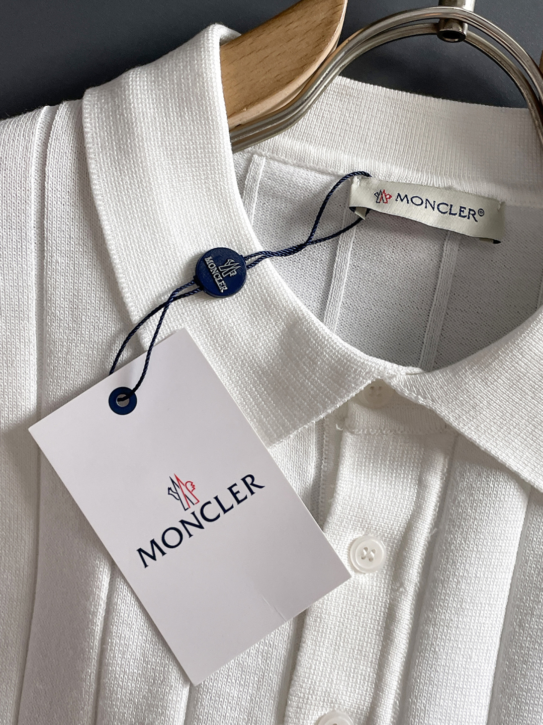 Moncler Men's Knitted Polo Shirt With Striped Sleeves - Modern Fit 5 cmp i1748623494698 4954 0 3