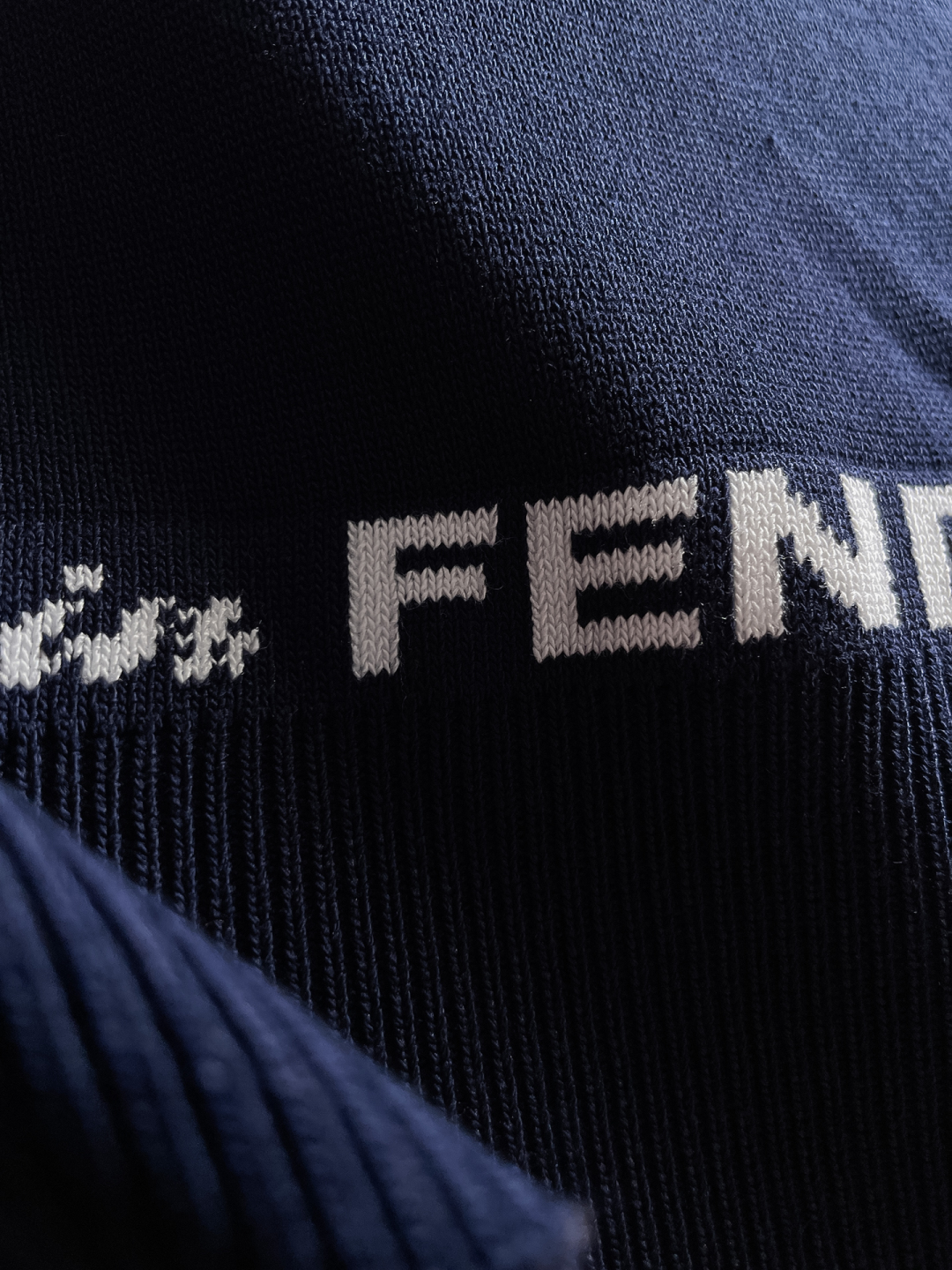 Fendi Men's Navy Blue Short Sleeve Knit T-Shirt with Logo Detail 8 cmp i1748623639659 193 0 6