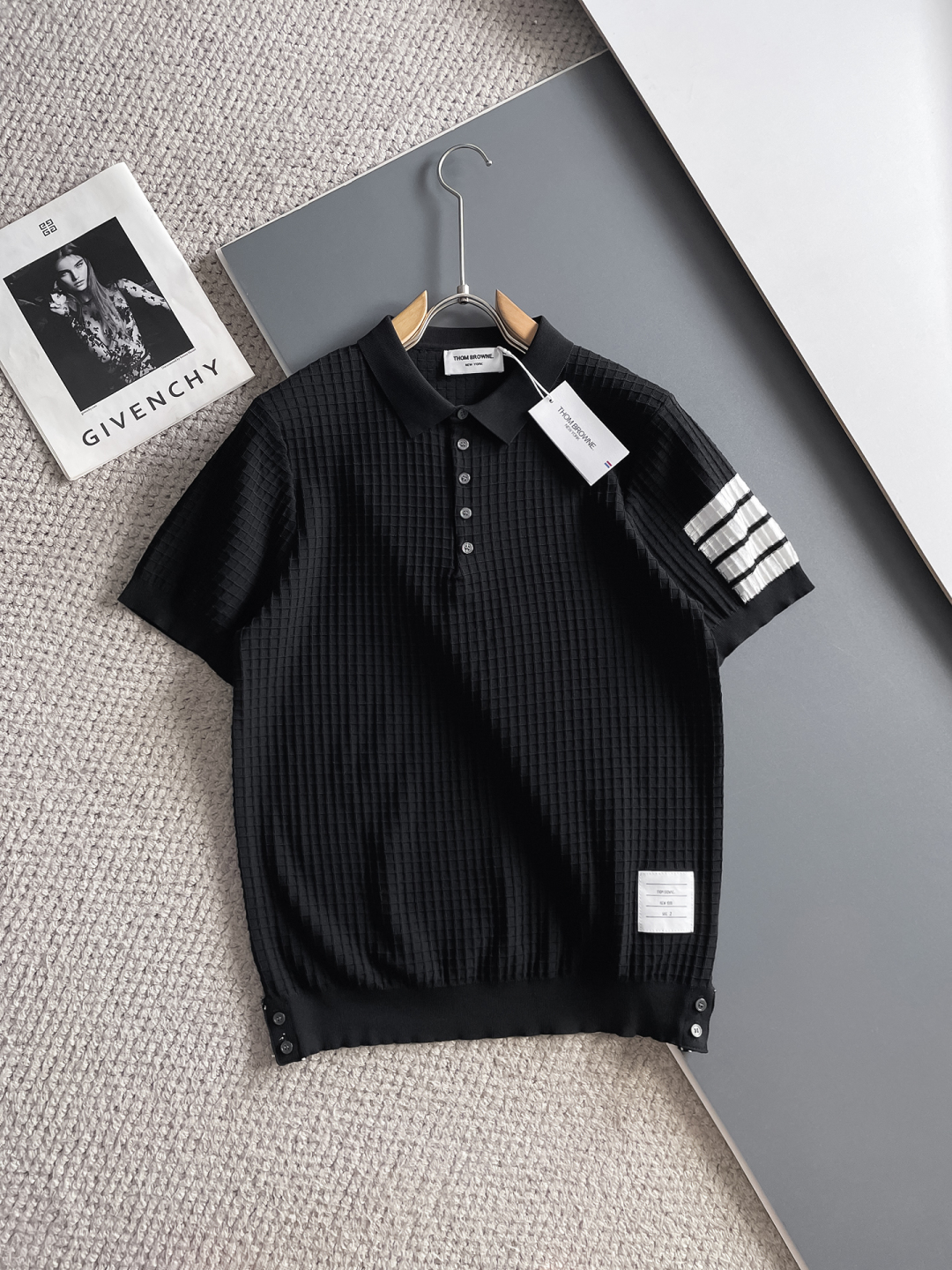 Thom Browne Classic Fit Polo Shirt, Short Sleeve, Four-Bar Stripe 2 cmp i1748623771392 4607 0 0