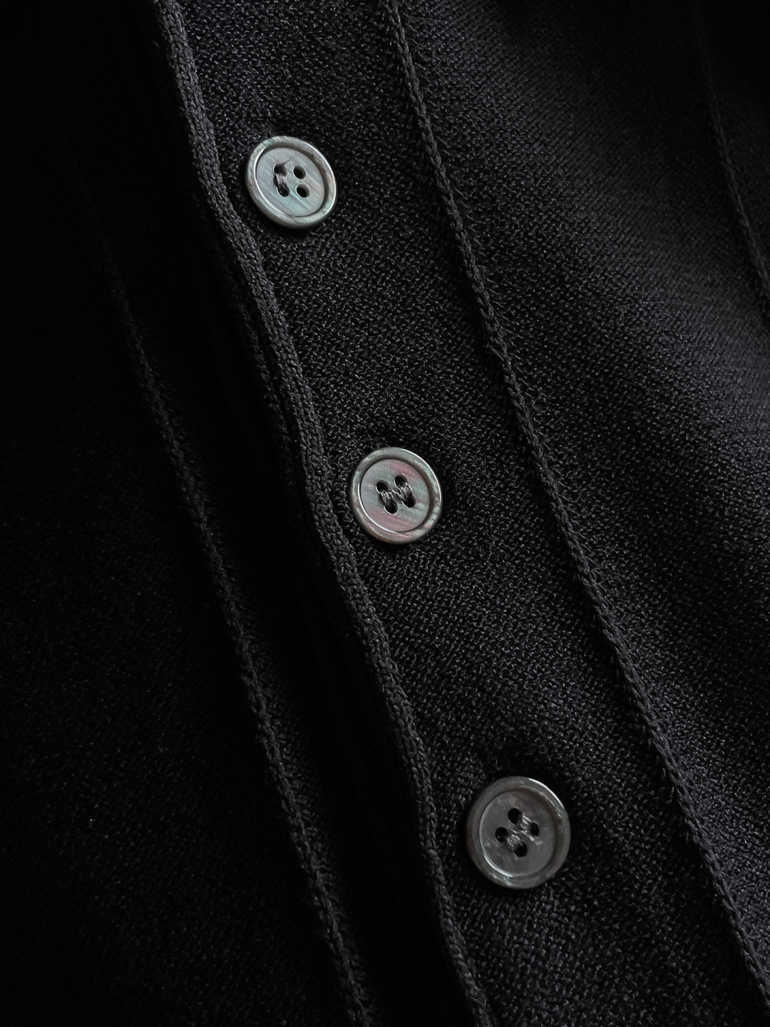 Thom Browne Black Knitted Polo Shirt With Striped Sleeves - Classic Fit 6 cmp i1748623820544 7968 0 4