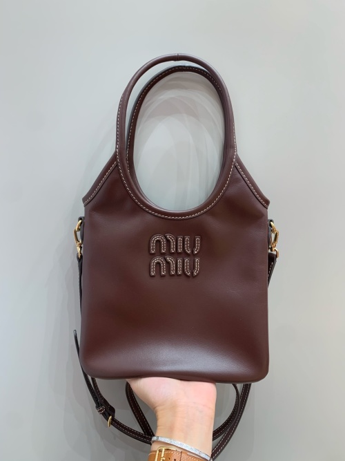Miu Miu Mini Ivy Leather Handbag with Shoulder Strap - Chic & Compact 8 Miu Miu Mini Ivy Leather Handbag with Shoulder Strap - Chic & Compact