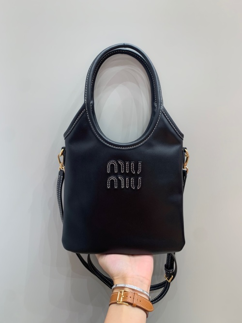 Miu Miu Mini Ivy Leather Handbag with Shoulder Strap - Chic & Compact 9 Miu Miu Mini Ivy Leather Handbag with Shoulder Strap - Chic & Compact