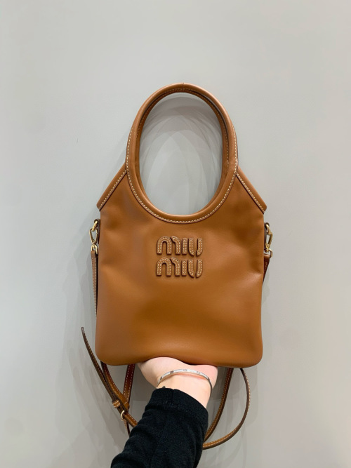 Miu Miu Mini Ivy Leather Top Handle Bag in Cognac - Stylish & Versatile 10 Miu Miu Mini Ivy Leather Top Handle Bag in Cognac - Stylish & Versatile