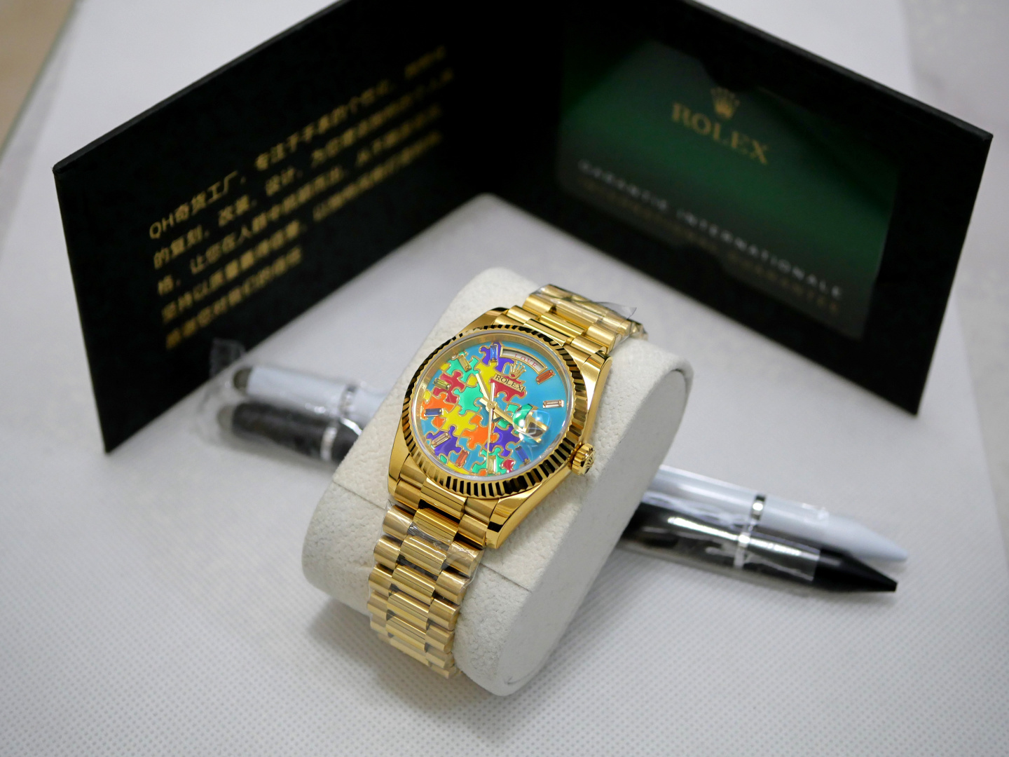 NO:157243,Real photos are here!  Rolex's new Oyster Perpetual Weekly Calendar-type day-date produced by QH Qihuo Factory  The 36mm watch 