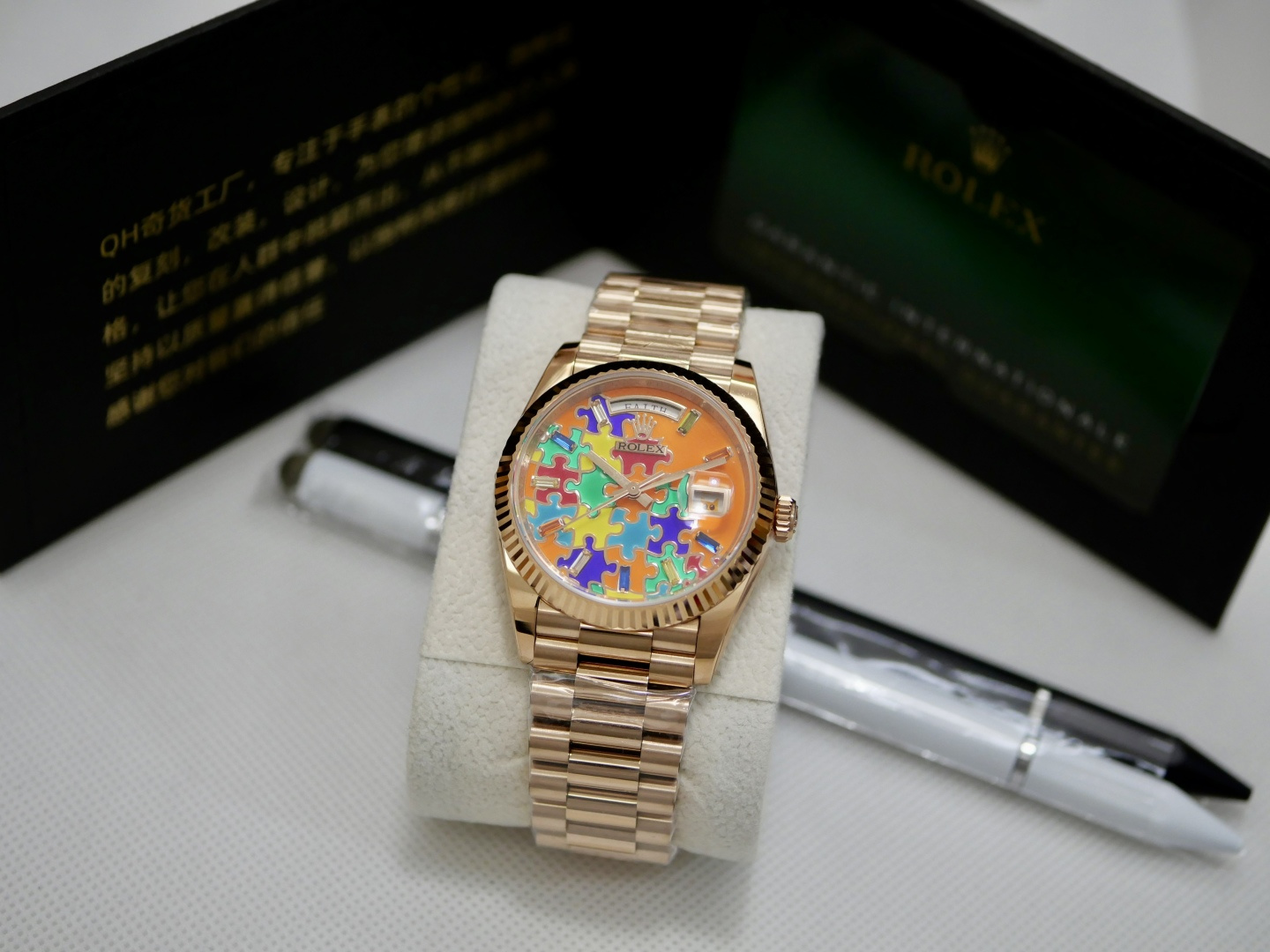 NO:157240,Real photos are here!  Rolex's new Oyster Perpetual Weekly Calendar-type day-date produced by QH Qihuo Factory  The 36mm watch 