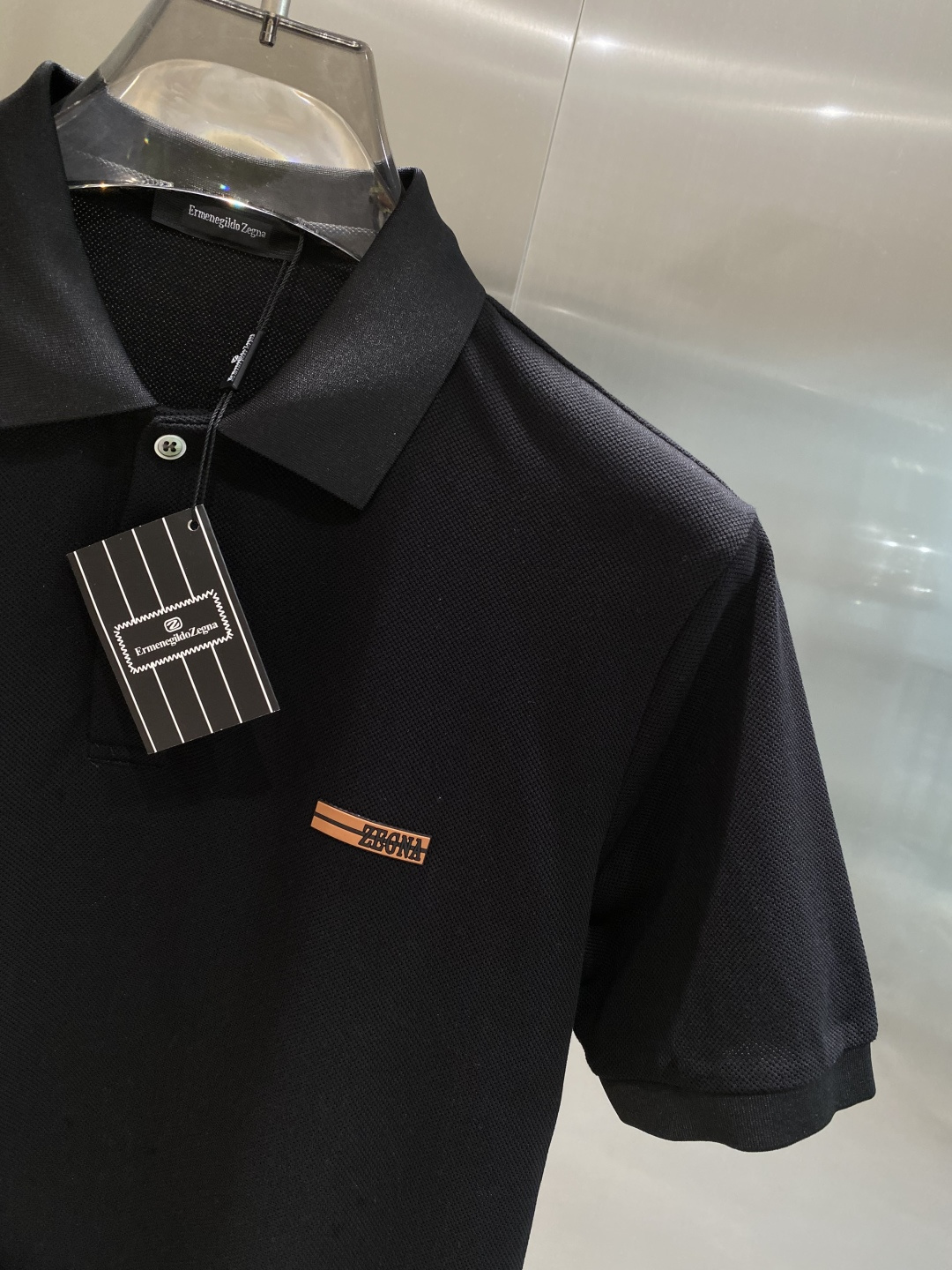 《𝙉𝙚𝙬🤍🖤杰尼家》25SS新款春夏短袖翻领T恤Polo，最高版本客供定制高端朱地面料简单时尚款，拼色螺