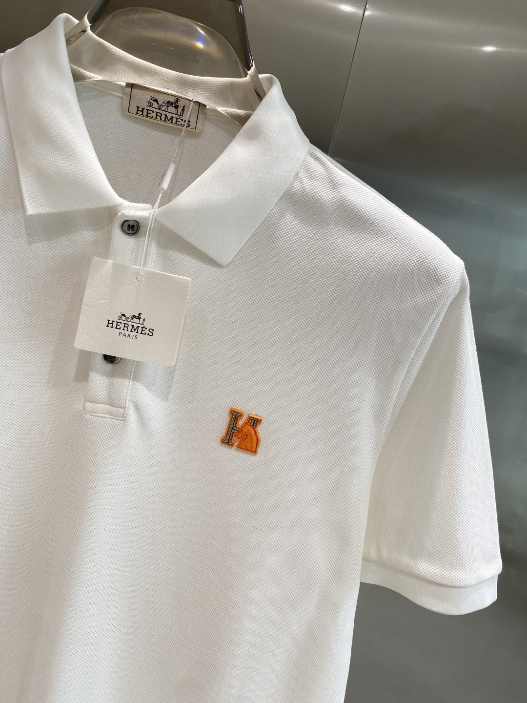 《𝙉𝙚𝙬🖤🤍爱家》2025男士商务休闲纯色翻领短袖POLO衫#客供进口100%珠地棉面料，甄选上等长绒棉