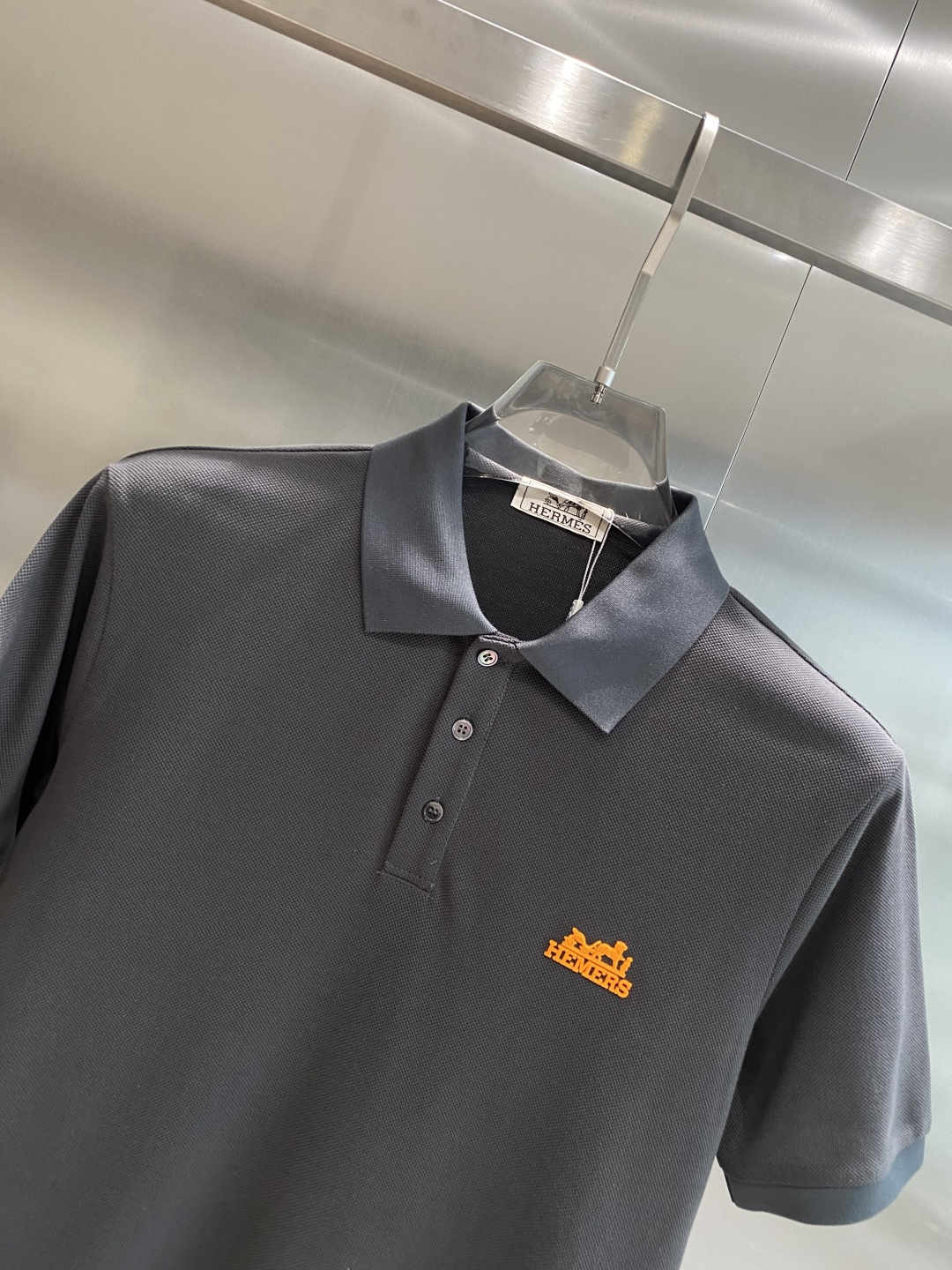 《𝙉𝙚𝙬🖤🤍爱家》2025男士商务休闲纯色翻领短袖POLO衫#客供进口100%珠地棉面料，甄选上等长绒棉