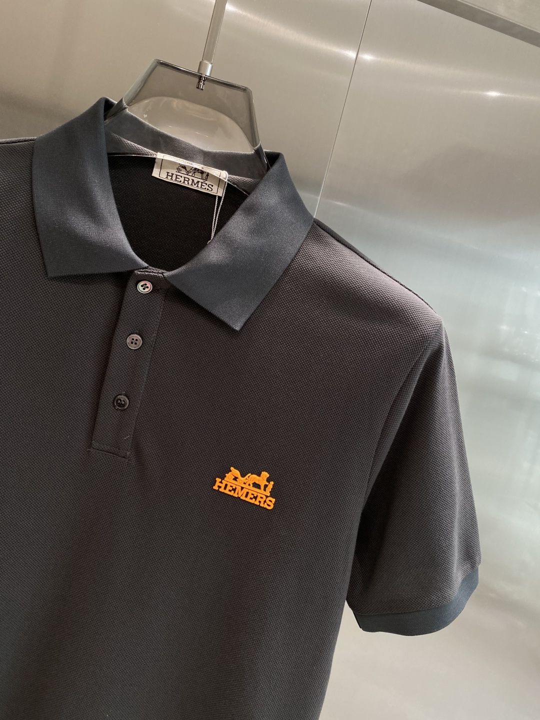 《𝙉𝙚𝙬🖤🤍爱家》2025男士商务休闲纯色翻领短袖POLO衫#客供进口100%珠地棉面料，甄选上等长绒棉