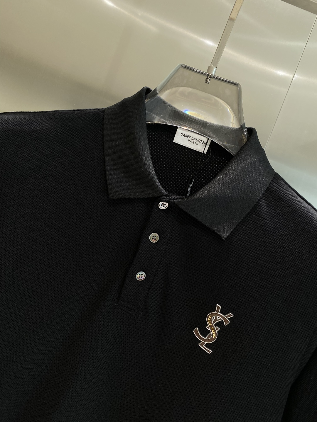 《𝙉𝙚𝙬🖤🤍圣家》2025男士商务休闲纯色翻领短袖POLO衫#客供进口100%珠地棉面料，甄选上等长绒棉