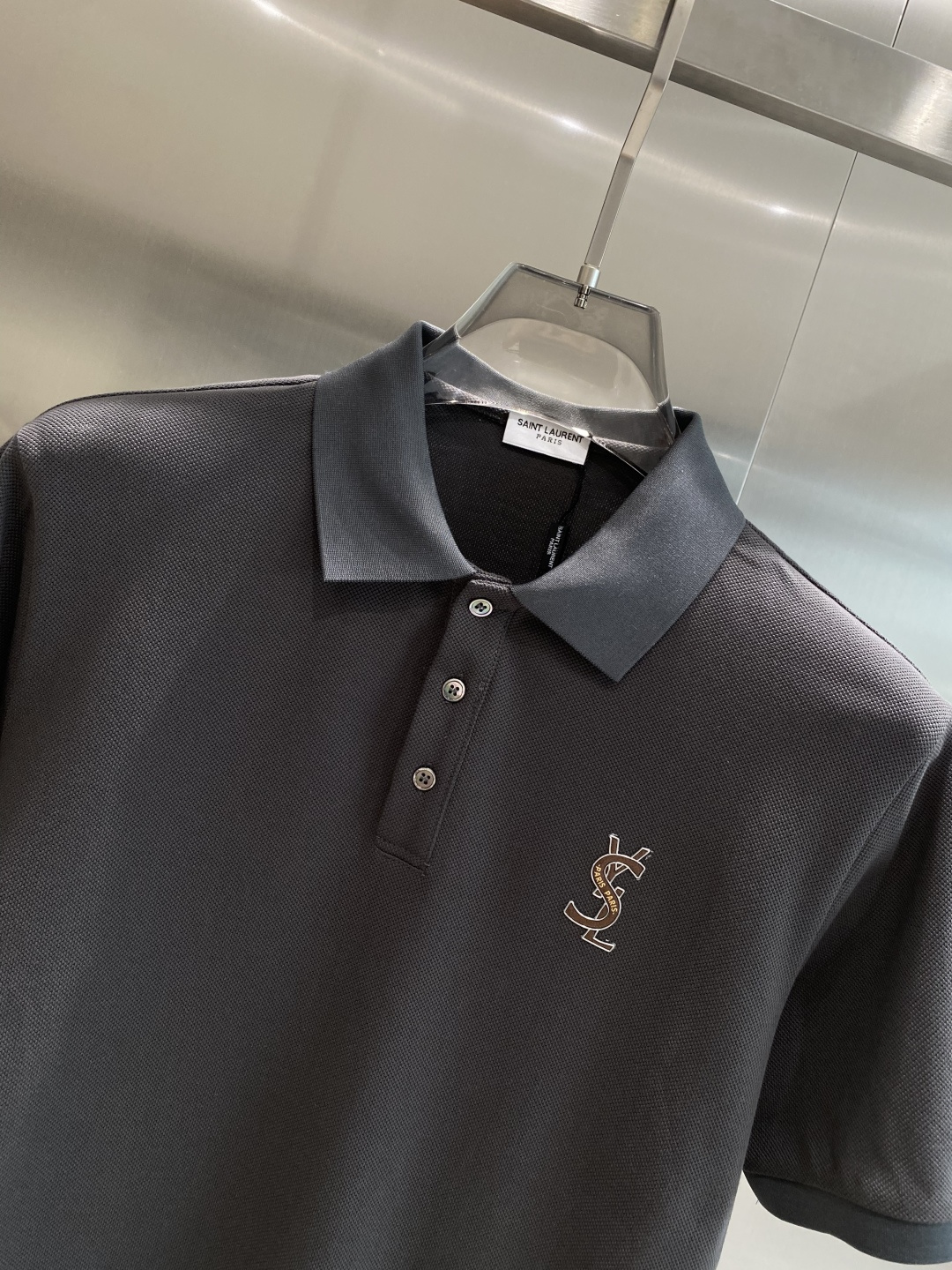 《𝙉𝙚𝙬🖤🤍圣家》2025男士商务休闲纯色翻领短袖POLO衫#客供进口100%珠地棉面料，甄选上等长绒棉