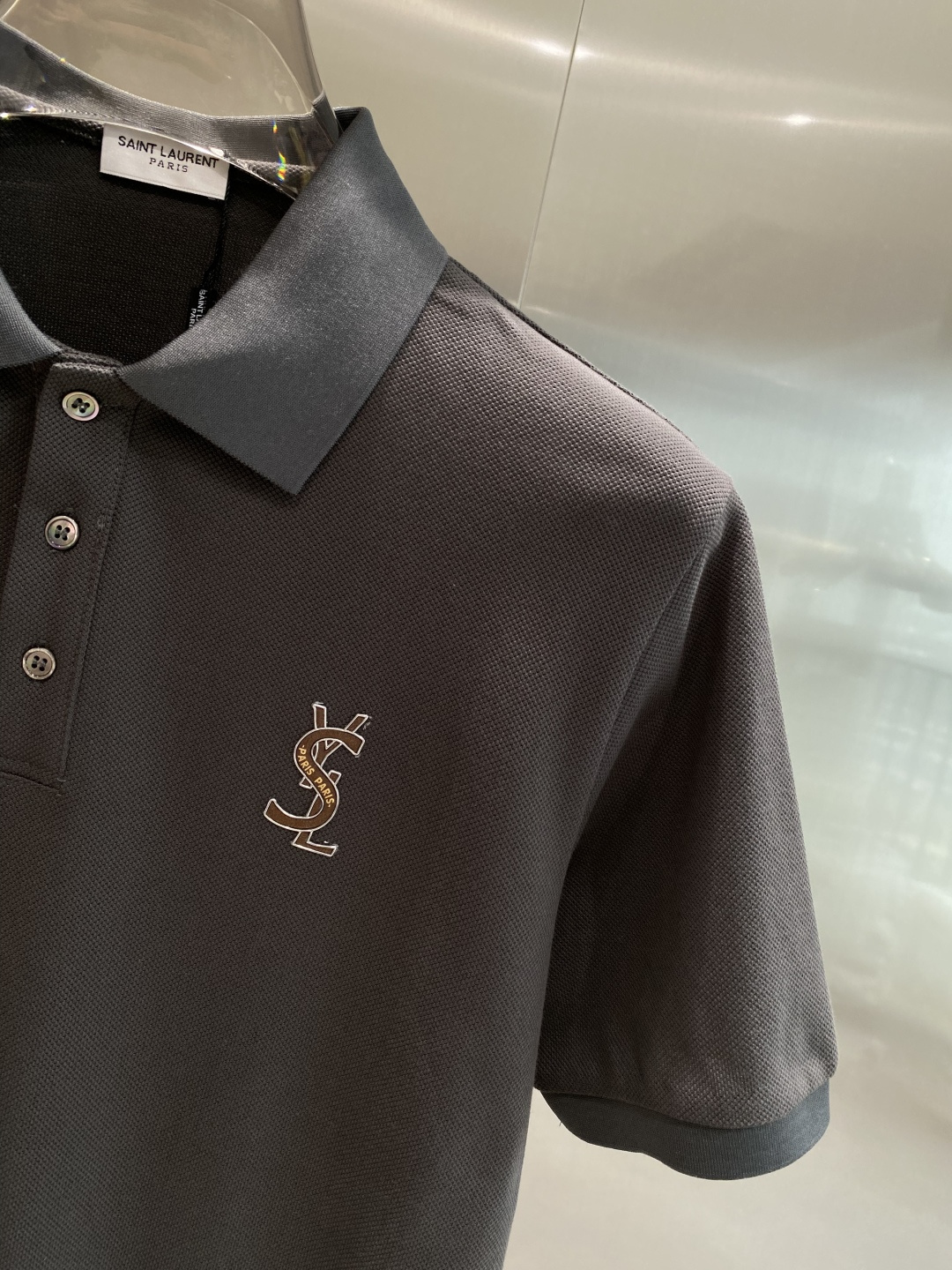 《𝙉𝙚𝙬🖤🤍圣家》2025男士商务休闲纯色翻领短袖POLO衫#客供进口100%珠地棉面料，甄选上等长绒棉