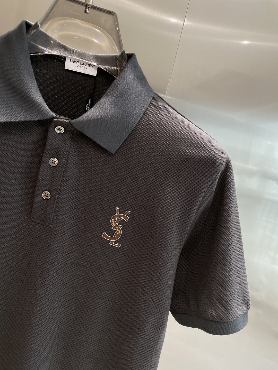 《𝙉𝙚𝙬🖤🤍圣家》2025男士商务休闲纯色翻领短袖POLO衫#客供进口100%珠地棉面料，甄选上等长绒棉