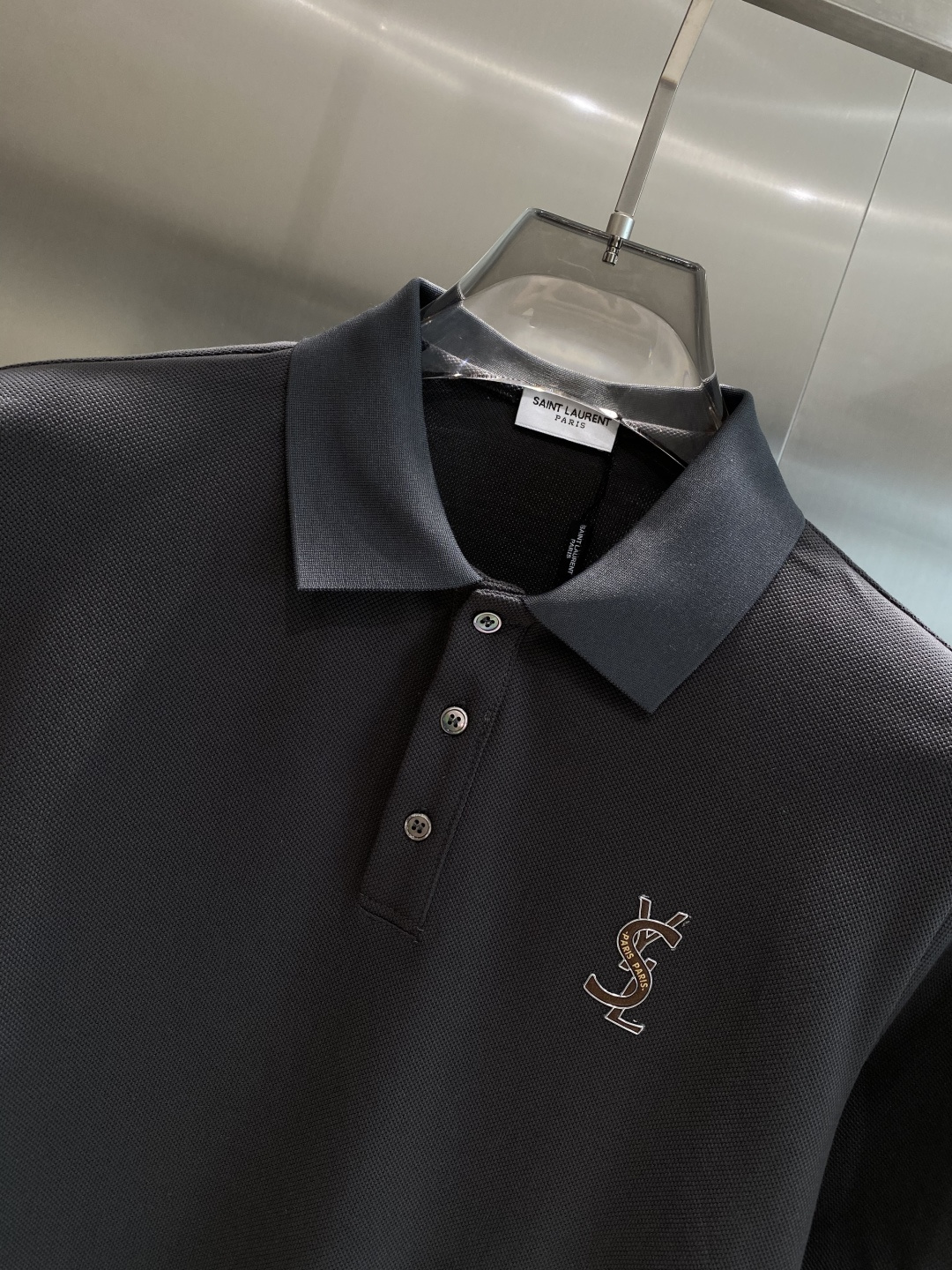 《𝙉𝙚𝙬🖤🤍圣家》2025男士商务休闲纯色翻领短袖POLO衫#客供进口100%珠地棉面料，甄选上等长绒棉