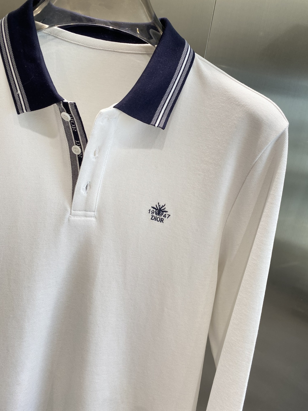 《𝙉𝙚𝙬🖤🤍迪家》2025男士商务休闲纯色翻领长袖POLO衫#客供进口100%珠地棉面料，甄选上等长绒棉