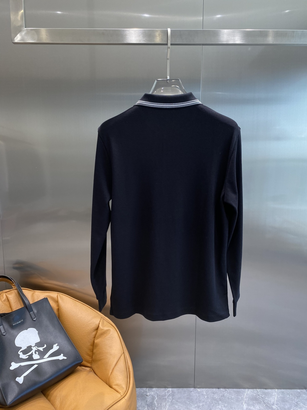 《𝙉𝙚𝙬🖤🤍迪家》2025男士商务休闲纯色翻领长袖POLO衫#客供进口100%珠地棉面料，甄选上等长绒棉