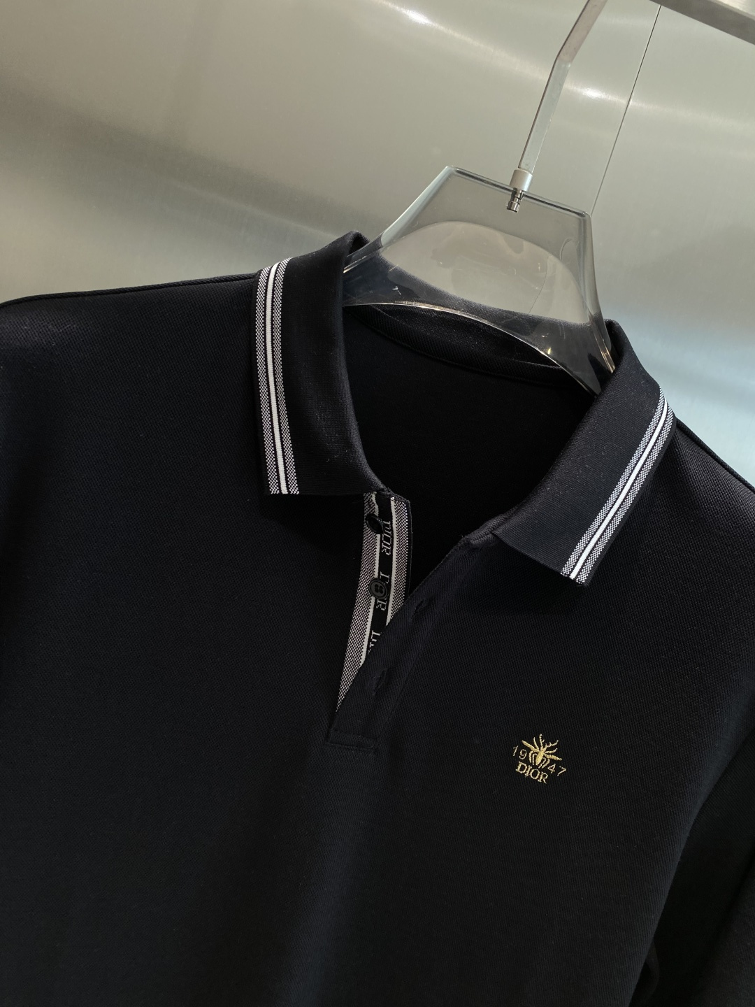 《𝙉𝙚𝙬🖤🤍迪家》2025男士商务休闲纯色翻领长袖POLO衫#客供进口100%珠地棉面料，甄选上等长绒棉