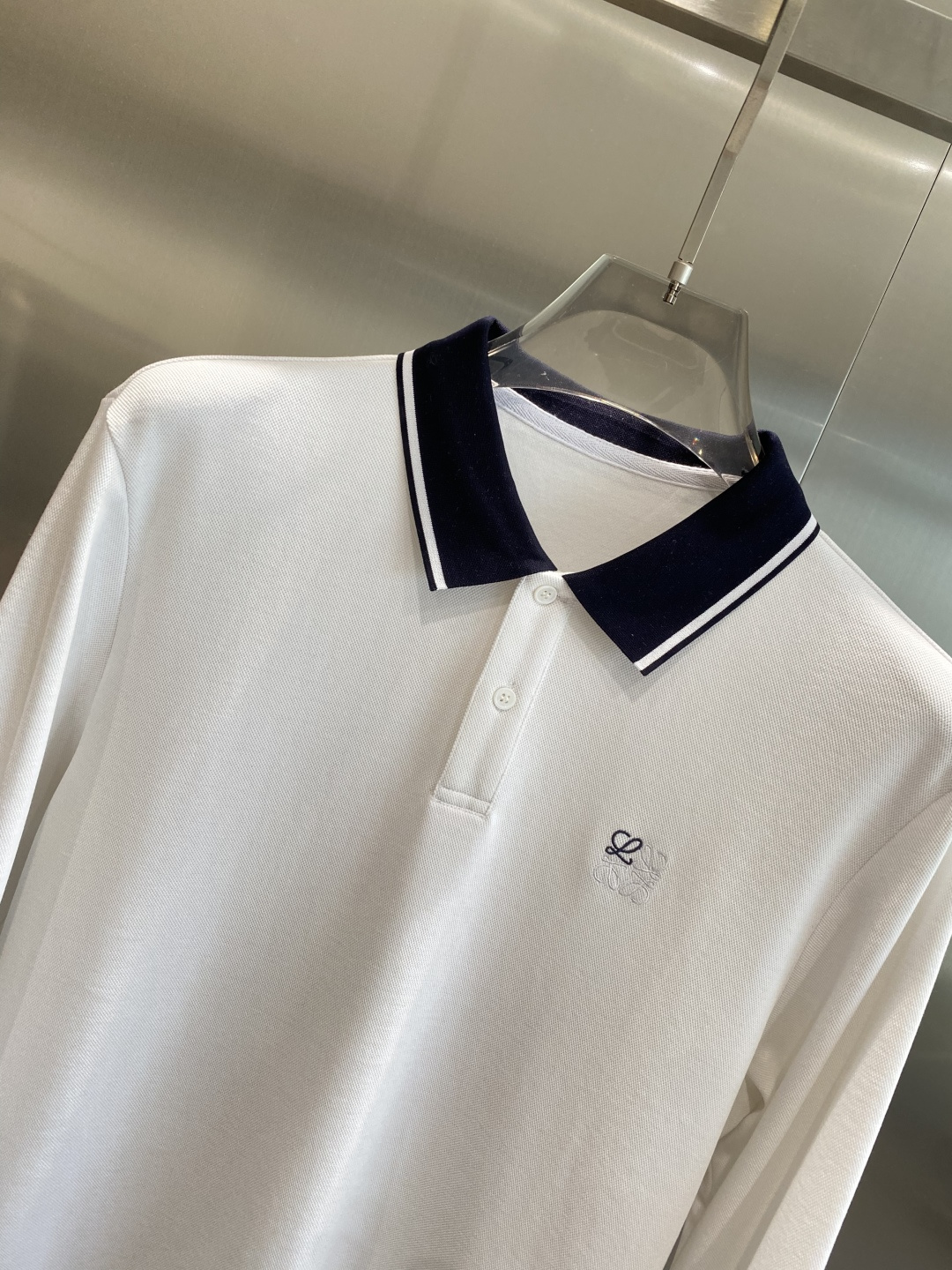 《𝙉𝙚𝙬🖤🤍罗家》2025男士商务休闲纯色翻领长袖POLO衫#客供进口100%珠地棉面料，甄选上等长绒棉