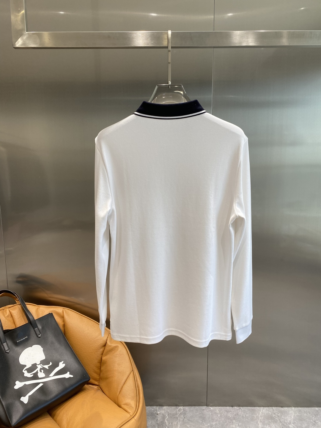 《𝙉𝙚𝙬🖤🤍罗家》2025男士商务休闲纯色翻领长袖POLO衫#客供进口100%珠地棉面料，甄选上等长绒棉