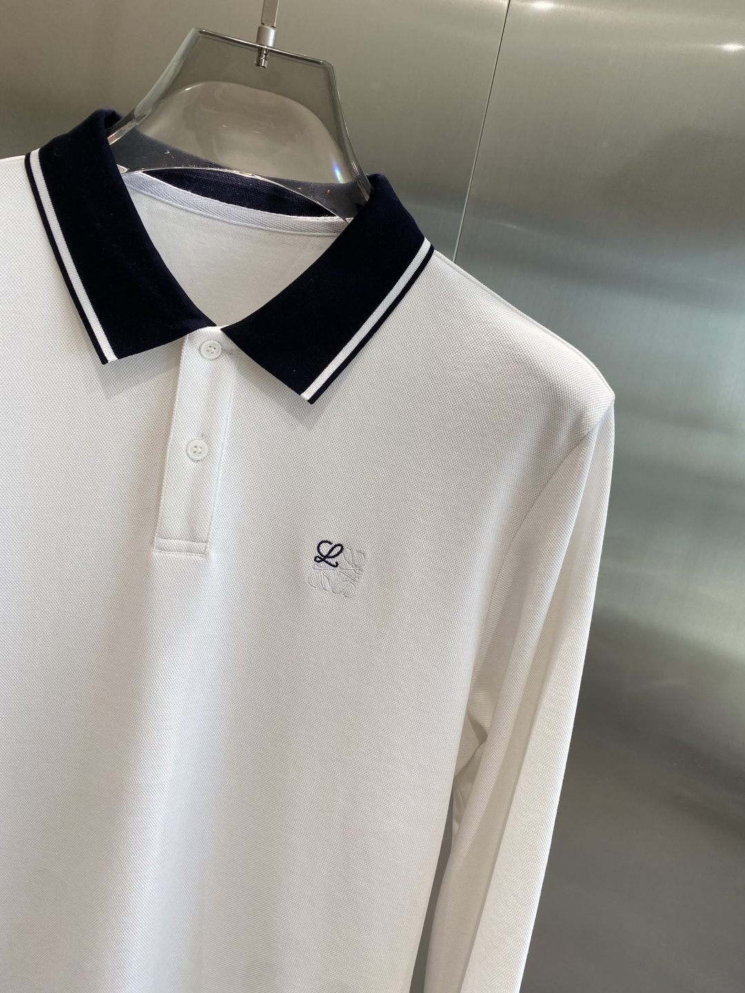 《𝙉𝙚𝙬🖤🤍罗家》2025男士商务休闲纯色翻领长袖POLO衫#客供进口100%珠地棉面料，甄选上等长绒棉