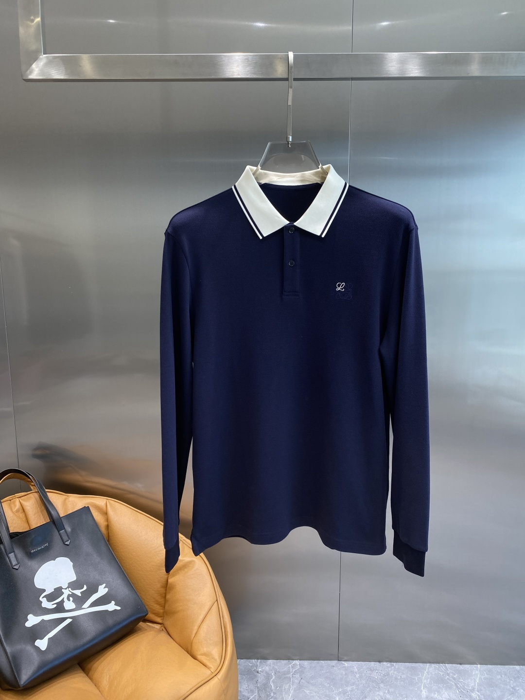 《𝙉𝙚𝙬🖤🤍罗家》2025男士商务休闲纯色翻领长袖POLO衫#客供进口100%珠地棉面料，甄选上等长绒棉