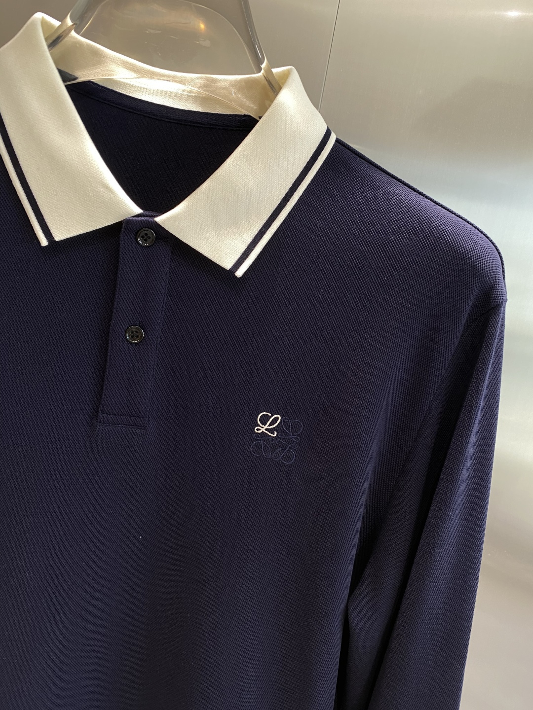 《𝙉𝙚𝙬🖤🤍罗家》2025男士商务休闲纯色翻领长袖POLO衫#客供进口100%珠地棉面料，甄选上等长绒棉