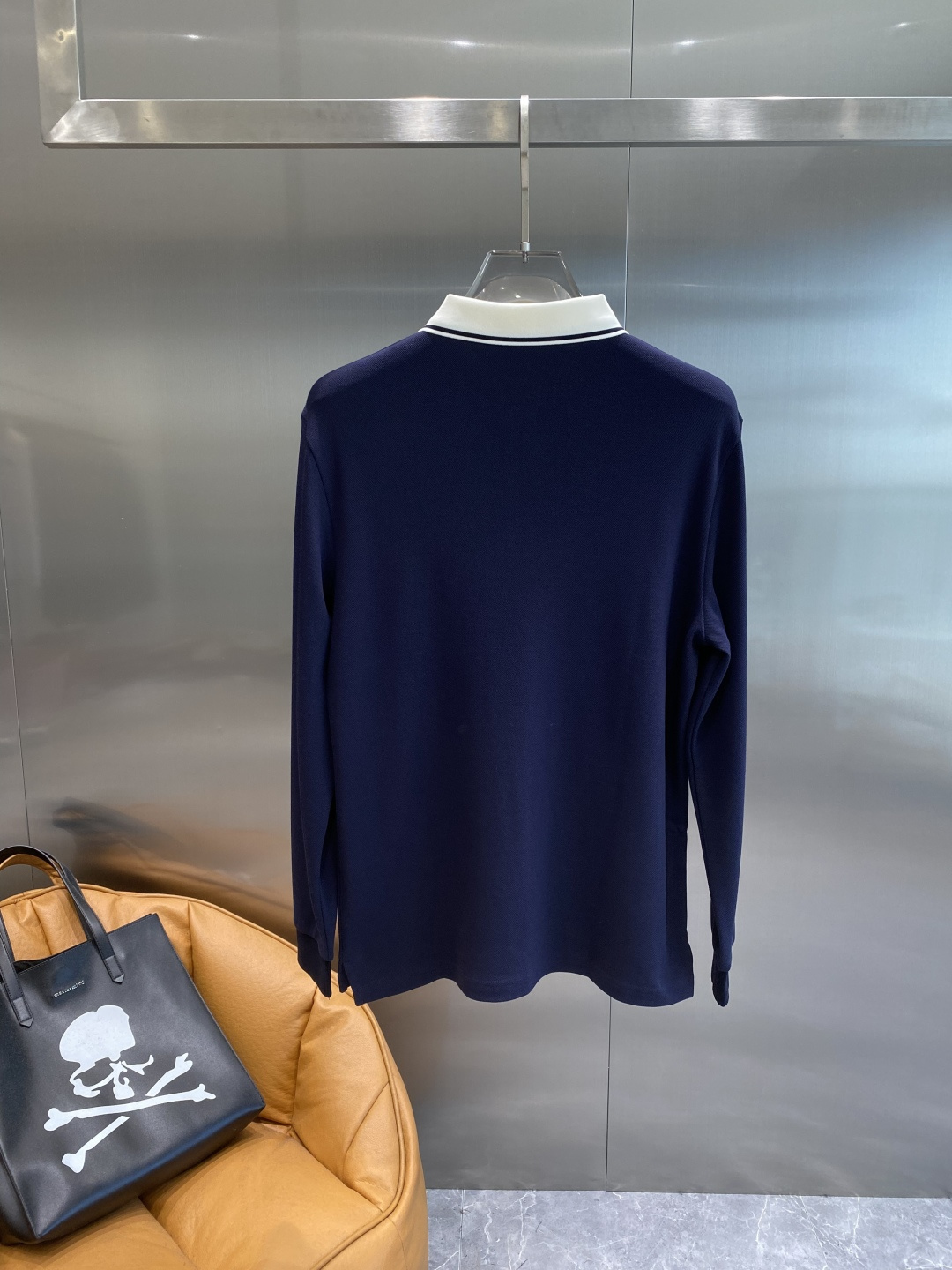 《𝙉𝙚𝙬🖤🤍罗家》2025男士商务休闲纯色翻领长袖POLO衫#客供进口100%珠地棉面料，甄选上等长绒棉