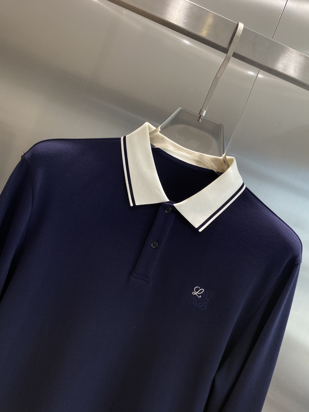 《𝙉𝙚𝙬🖤🤍罗家》2025男士商务休闲纯色翻领长袖POLO衫#客供进口100%珠地棉面料，甄选上等长绒棉
