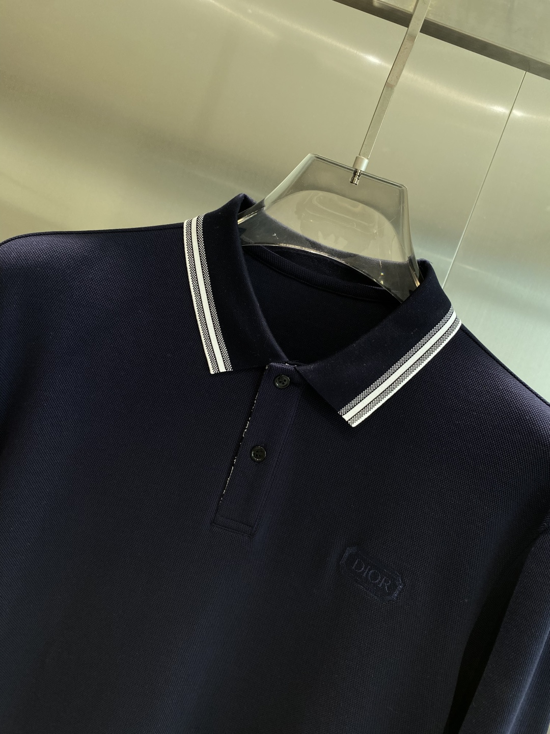 《𝙉𝙚𝙬🖤🤍迪家》2025男士商务休闲纯色翻领长袖POLO衫#客供进口100%珠地棉面料，甄选上等长绒棉