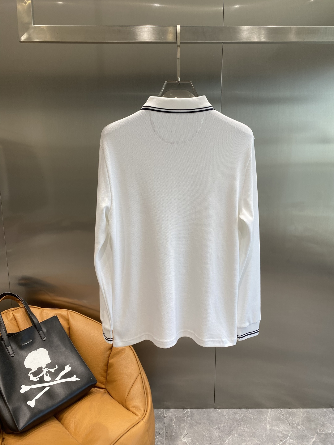 《𝙉𝙚𝙬🖤🤍迪家》2025男士商务休闲纯色翻领长袖POLO衫#客供进口100%珠地棉面料，甄选上等长绒棉