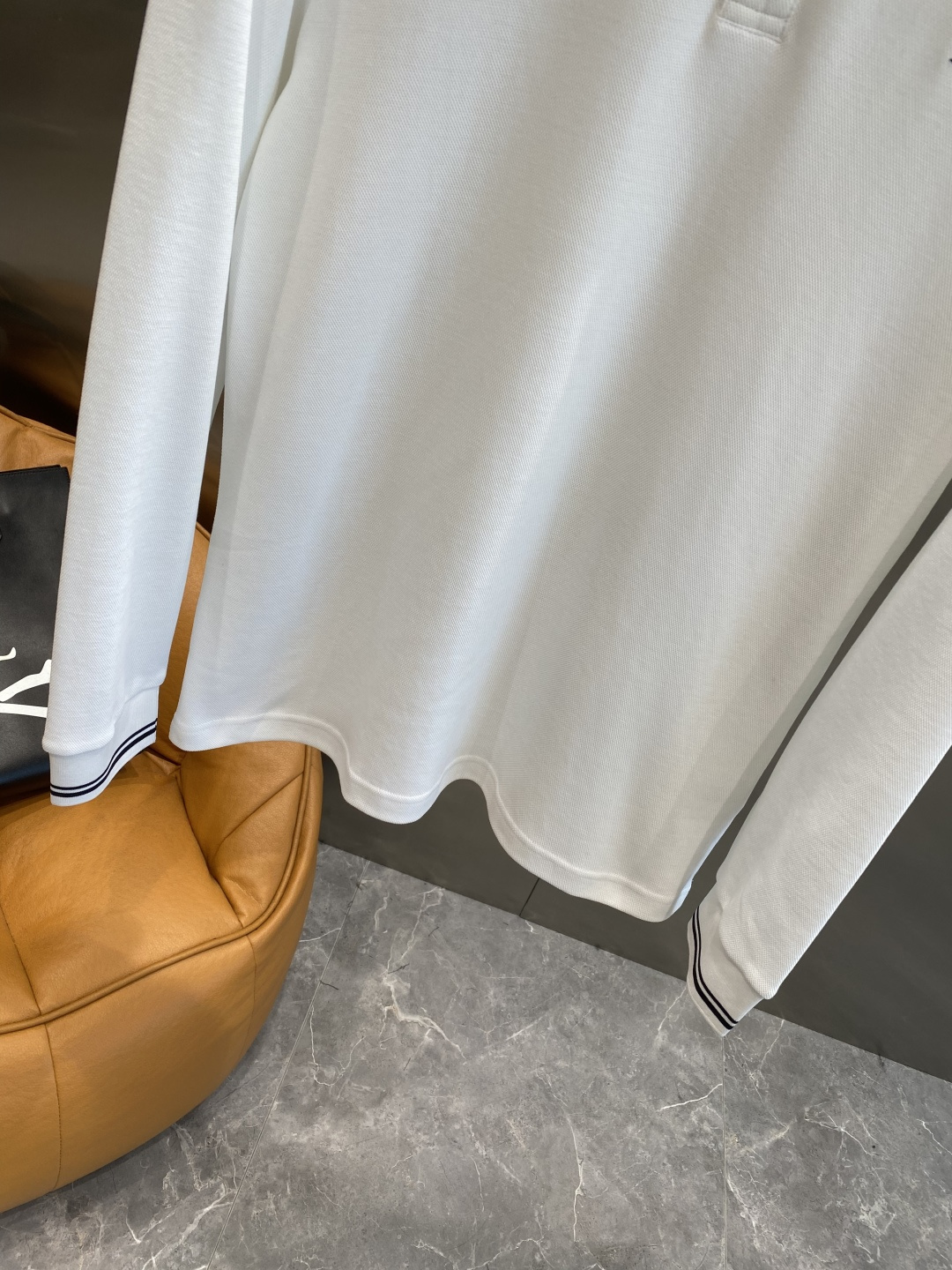 《𝙉𝙚𝙬🖤🤍迪家》2025男士商务休闲纯色翻领长袖POLO衫#客供进口100%珠地棉面料，甄选上等长绒棉